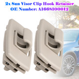 2012-2016 Mercedes Benz M-class 2x Gray Sun Visor Clip Hook Retainer A1668100012 Generic
