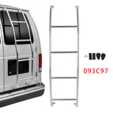 1997-2024 CHEVROLET Express 1500/2500/3500 Stainless Steel 4-Step Van Ladder 093C97 Generic