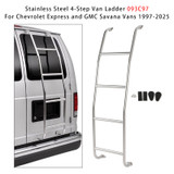 1997-2024 GMC Savana 1500/2500/3500 Stainless Steel 4-Step Van Ladder 093C97 Generic