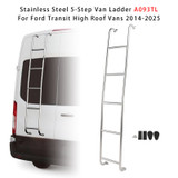 2014-2025 Ford Transit High Roof Vans Stainless Steel 5-Step Van Ladder A093TL Generic