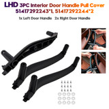 2015-2019 BMW X6 F16 LHD 3PC Interior Door Handle Pull Cover 51417292243 51417292244 Generic