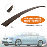 2004-2006 BMW 5 Series E60 E61 Front Door Left Grip Handle Trim Walnut 51416959333 Generic
