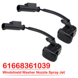 1996-2003 BMW 5 E39 525i 528i 530i 540i M5 2pcs Windshield Washer Nozzle Spray Jet 61668361039 Generic