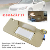 2008-2017 Honda Accord Beige Right Side Sun Visor 83280TA5A51ZA Generic
