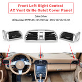 2004-2012 Porsche Carrea Targa GT2 GT3 997 Front Left+Right Central AC Vent Grille Oulet Cover Panel Silver Generic