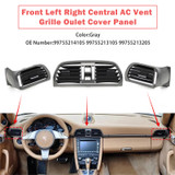 2004-2012 Porsche Carrea Targa GT2 GT3 997 Front Left Right Central AC Vent Grille Oulet Cover Panel Gray 99755214105 Generic