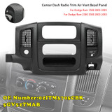 2002-2005 Dodge Ram 1500 2500 3500 Center Dash Radio Trim Air Vent Bezel Panel Black 02ITM3705CBK Generic