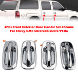 2002-2006 Cadillac Escalade ESV EXT 4PCs Front Exterior Door Handle Set Chrome 15745149 Generic