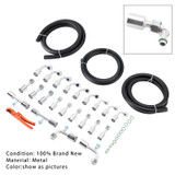 26PCS 9.5ft Air Conditioning Hose and Fitting Kit Includes 9.5ft #6#8#10 AC Hoses and #6#8#10 AC Fittings and pipe cutter