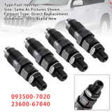Hilux Surf Prado 1KZ-TE 3.0 L 4Pcs Fuel Injector 093500-7020 23600-67040 Generic