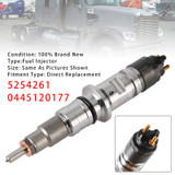 Thomas Cummins 6.7L 1Pcs Fuel Injector 5254261 0445120177 Generic