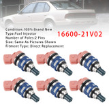 1988-1994 Nissan Maxima J30 Laurel 3.0 24V 6Pcs Fuel Injector 16600-21V02 Generic