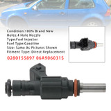 1997-2000 Skoda Octavia I 1Pcs Fuel Injector 0280155897 06A906031S Generic