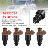 2005-2006 Daewoo Lacetti Gasolina 1.4L 4Pcs Fuel Injector 96332261 25182404 Generic