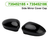 2007-2024 Fiat 500/500C Pair of Side Mirror Cover Cap Generic