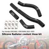 2022-2025 Honda CRF250R / CRF250RX Silicone Radiator coolant Hose kit Black Generic