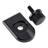 1996-2023 Touring Softail Dyna Sportster Model 1/4-20 Knurled Seat Bolt Screw with Plate Black Generic
