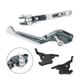2023-2025 YAMAHA XMAX 300 Adjustable Folding Extendable Racing Brake & Clutch Levers Silver Generic