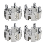 Yamaha Club Car Ezgo 2 Inch Golf Cart Wheel Spacers Kit With Lug Nuts Silver Generic