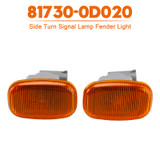1992-1999 Toyota Camry Carina E Celica Side Turn Signal Lamp Fender Light 81730-0D020 Clear Generic
