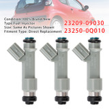 2005- Toyota Citroen Peugeot 1.0 3Pcs Fuel Injector 23209-09030 23250-0Q010 Generic