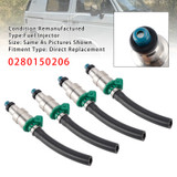 1983-1991 VW Transporter T3 1.9L 2.1L H4 4Pcs Fuel Injector 0280150206 Generic