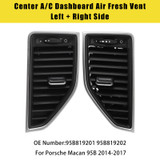 2017 Porsche Macan S 95B Center A/C Dashboard Air Fresh Vent Left+Right Side 95B819201 95B819202 Generic