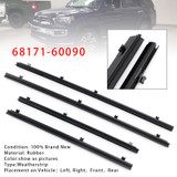 2010-2024 Toyota 4Runner GX460 4PCS Door Glass Weatherstrips 68171-60090 Generic
