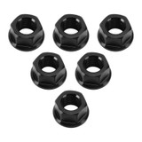 CNC Aluminum Rear Sprocket Carrrier Flange Nuts Set M10x1.5mm Black