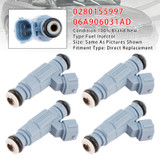 Skoda 4Pcs Fuel Injector 0280155997 06A906031AD Generic
