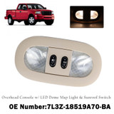 2004-2008 Ford F-150 Overhead Console w/ LED Dome Map Light & Sunroof Switch 7L3Z-18519A70-BA Beige Generic