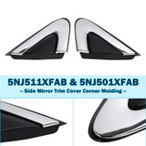 2015-2017 Chrysler 200 Driver Left& Right Side Mirror Trim Cover Corner Molding 5NJ511XFAB, 5NJ501XFAB Generic