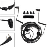K-Head Binaural Telescopic Throat Mic Headset for TK-208 TK-220 TH-D7 TH-F6