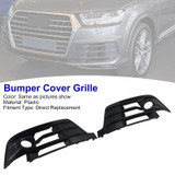 2016-2019 Audi Q7 S-line 2PCS Front Bumper Fog Light Grille Cover 4M0807681E Generic
