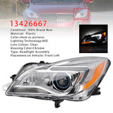 2014-2017 Buick Regal HID Xenon Left Headlight 13426667 Generic