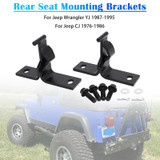 1976-1986 Jeep CJ Rear Seat Mounting Brackets Fold and Tumble Generic