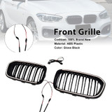2015-2017 BMW 1 Series F20 F21 Double Line Front Kidney Grille Gloss Black Generic