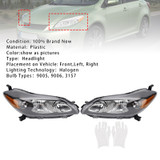 2009-2014 Toyota Matrix Left+Right Headlights Assembly Headlamp 8115002650 Black Generic