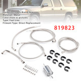 Flexible Stainless Steel Braided Fuel Line Kit 819823 For Tahoe Suburban 1500 2002-2004