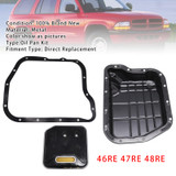1998-2006 Dodge Ram 1500 2500 3500 46RE 47RE 48RE Transmission Oil Pan Kit with Gasket Filter Generic