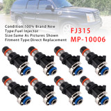 8Pcs Fuel Injector For Chevrolet GMC Buick Cadillac Hummer H2 Isuzu NPR FJ315