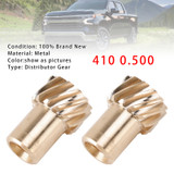2Pack "410 0.500"" Shaft Diameter Bronze Distributor Gear For Chevy with MSD Distributor Small/Big Block