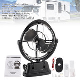 12V/24V Auto-Sensing Low-Power Draw Fan For Boats and RV Black