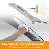 2024-2026 Toyota Tacoma Gen 4th Driver Side A-Pillar Grab Handle Gray Generic