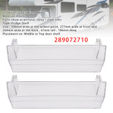 2PCS Fridge Shelf Grey Clear Middle Or Top Door Bin 306mm 289072710 For Dometic Caravan