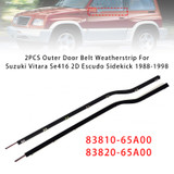 Suzuki Vitara Sidekick Escudo 2PCS Outer Door Belt Weatherstrip Generic