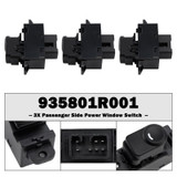 2011-2017 Hyundai Accent 3X Passenger Side Power Window Switch 935801R001 Generic