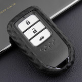 2013-2019 Honda Civic Accord Odyssey Leather Silicone Car Key Case Cover With Buckle Generic