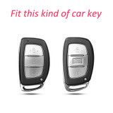 2015-2019 Hyundai Sonata Tucson Elantra Leather Silicone Car Key Case Cover With Buckle Generic