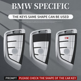 Aluminum Alloy TPU Silvery Car Key Case Cover With Buckle For BMW X3 X1 X5